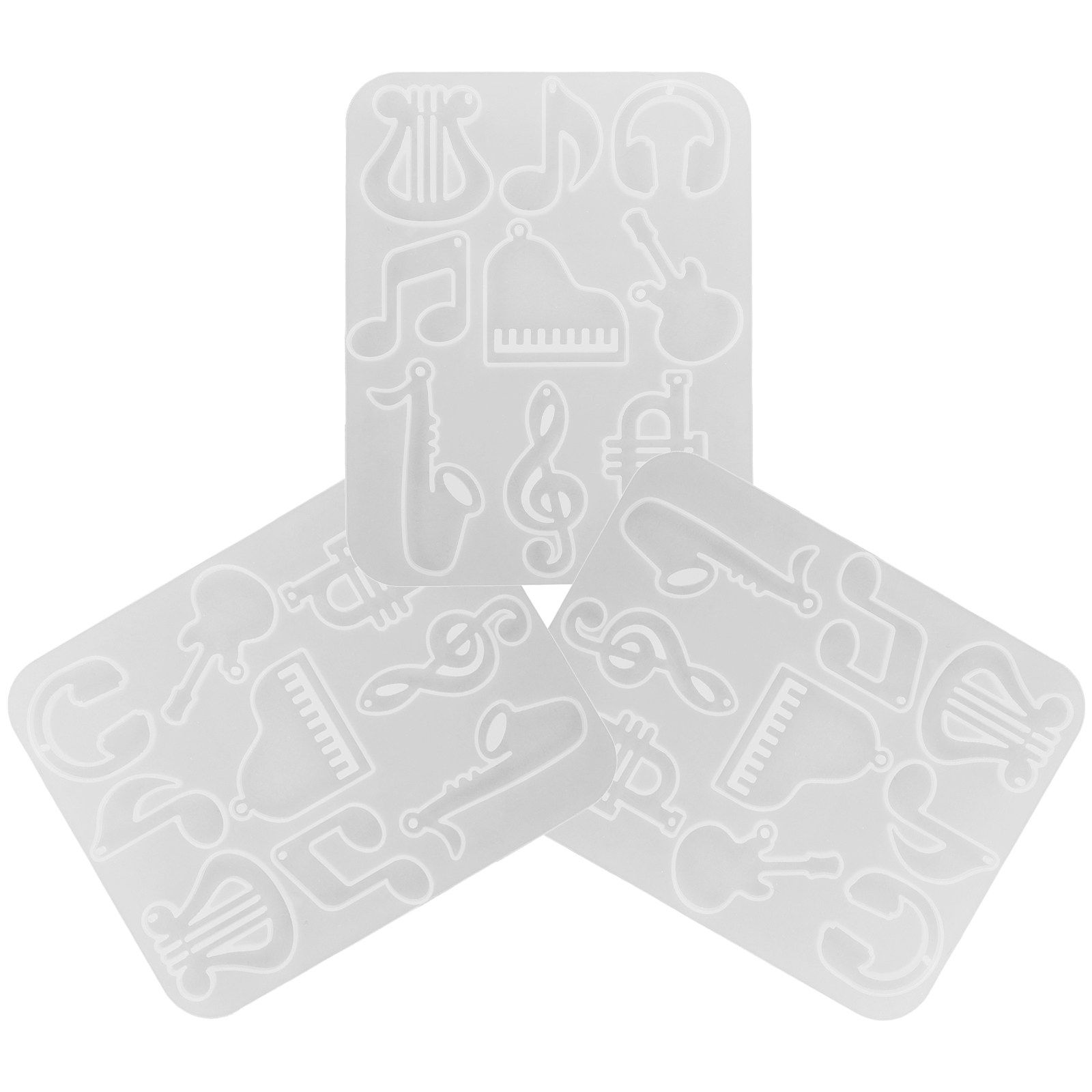 Musical Instrument Saxophone - 3Pcs Silicone Music Instrument Pendant Mold