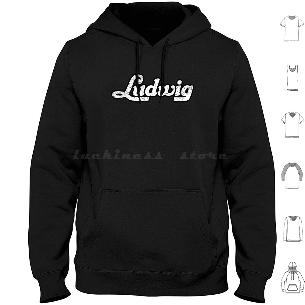 Musical Instrument Logo - Grunge Ludwig Drums Logo Hoodies Long