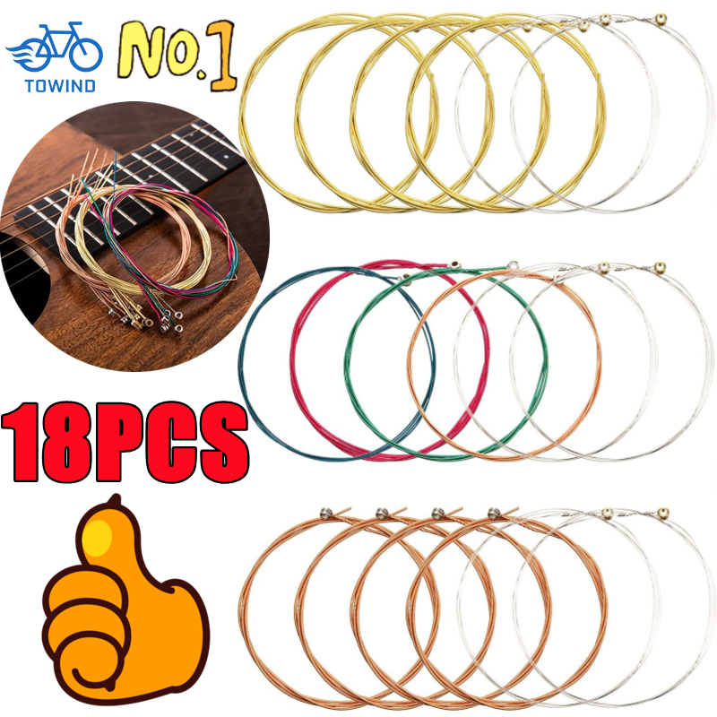 Classical Guitar Nylon - 18/6PCS Colorful Copper Guitar Strings Kit