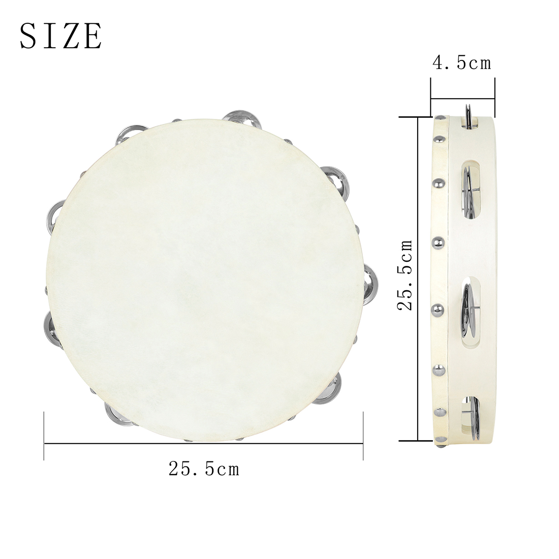 10 Inch Tambourine Hand Crank  - Djembe Hand Drum recensie en prijs