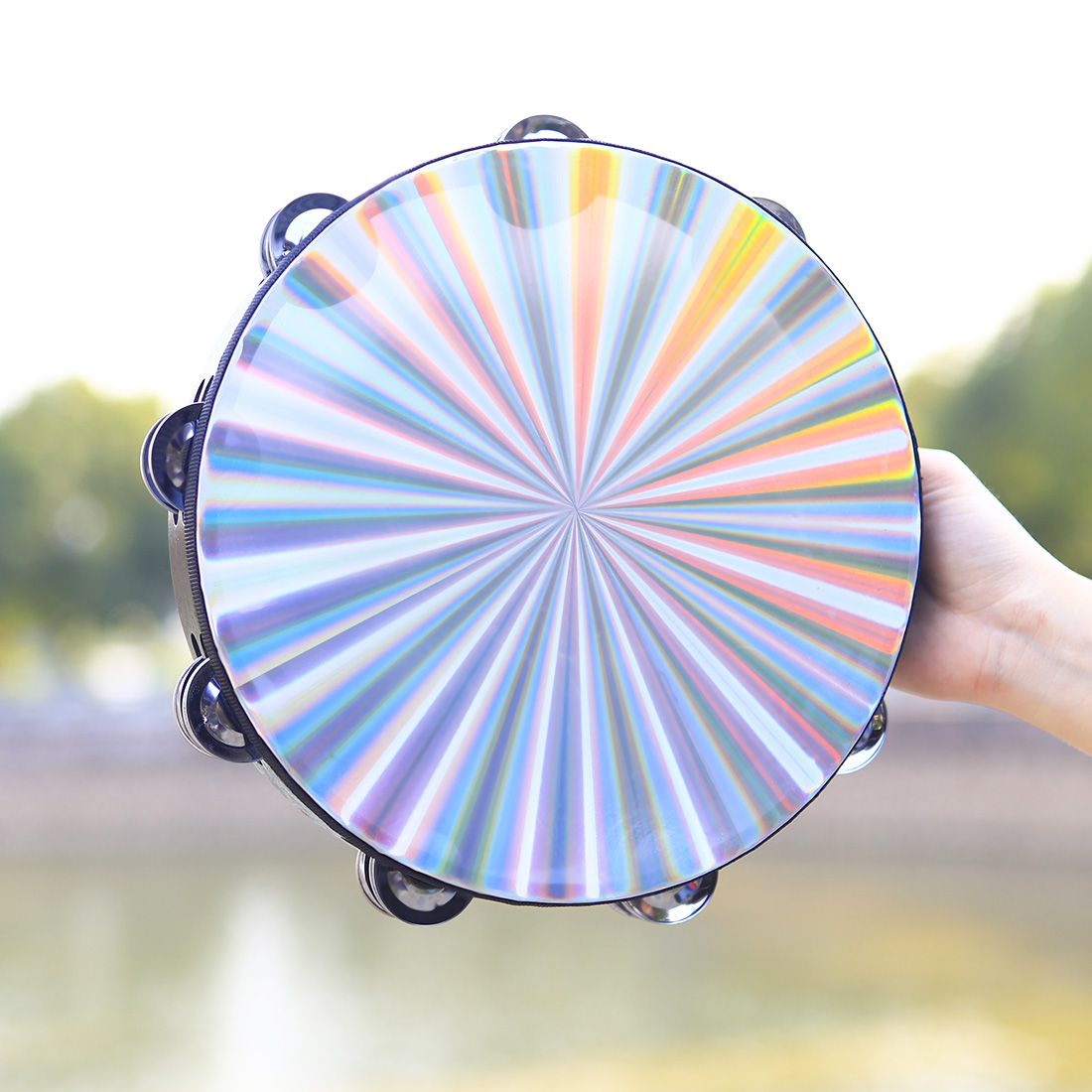 10 Inch Tambourine Hand Crank  - Djembe Hand Drum recensie en prijs