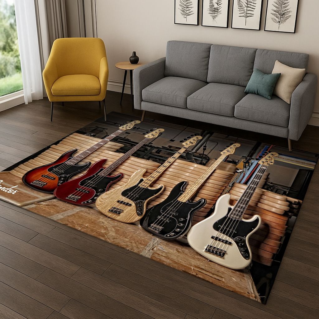 3D Fender Guitar Bass Instrume - Musical Instrument Logo recensie en prijs