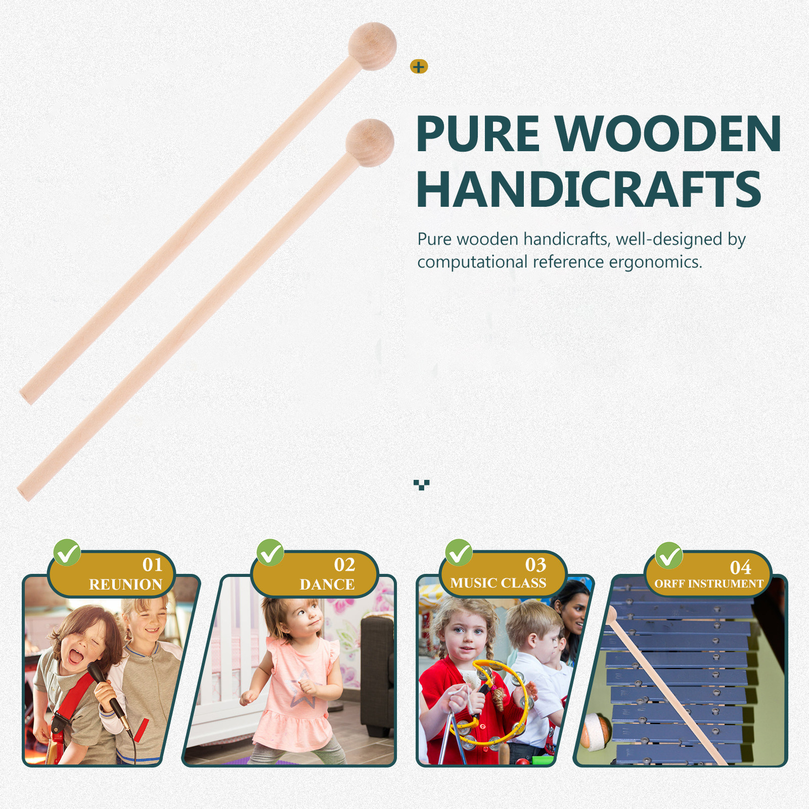 6Pcs Hardwood Music Mallets Pe - Musical Instrument Marimba recensie en prijs