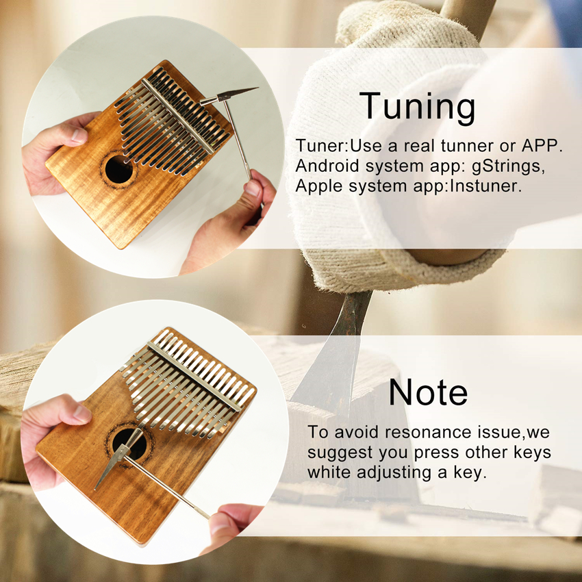 JDR 17 Key Finger Kalimba Maho - Musical Instrument Marimba recensie en prijs