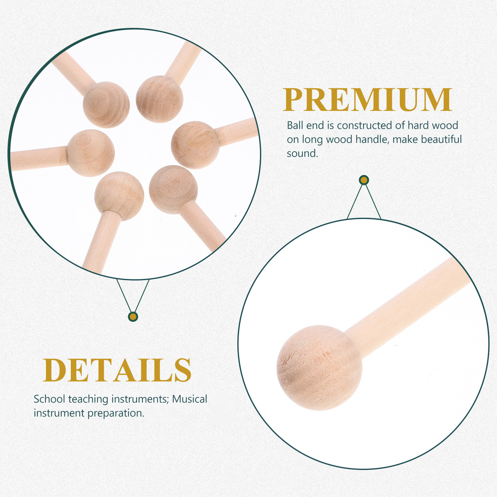 6Pcs Ergonomic Wood Percussion - Musical Instrument Marimba recensie en prijs