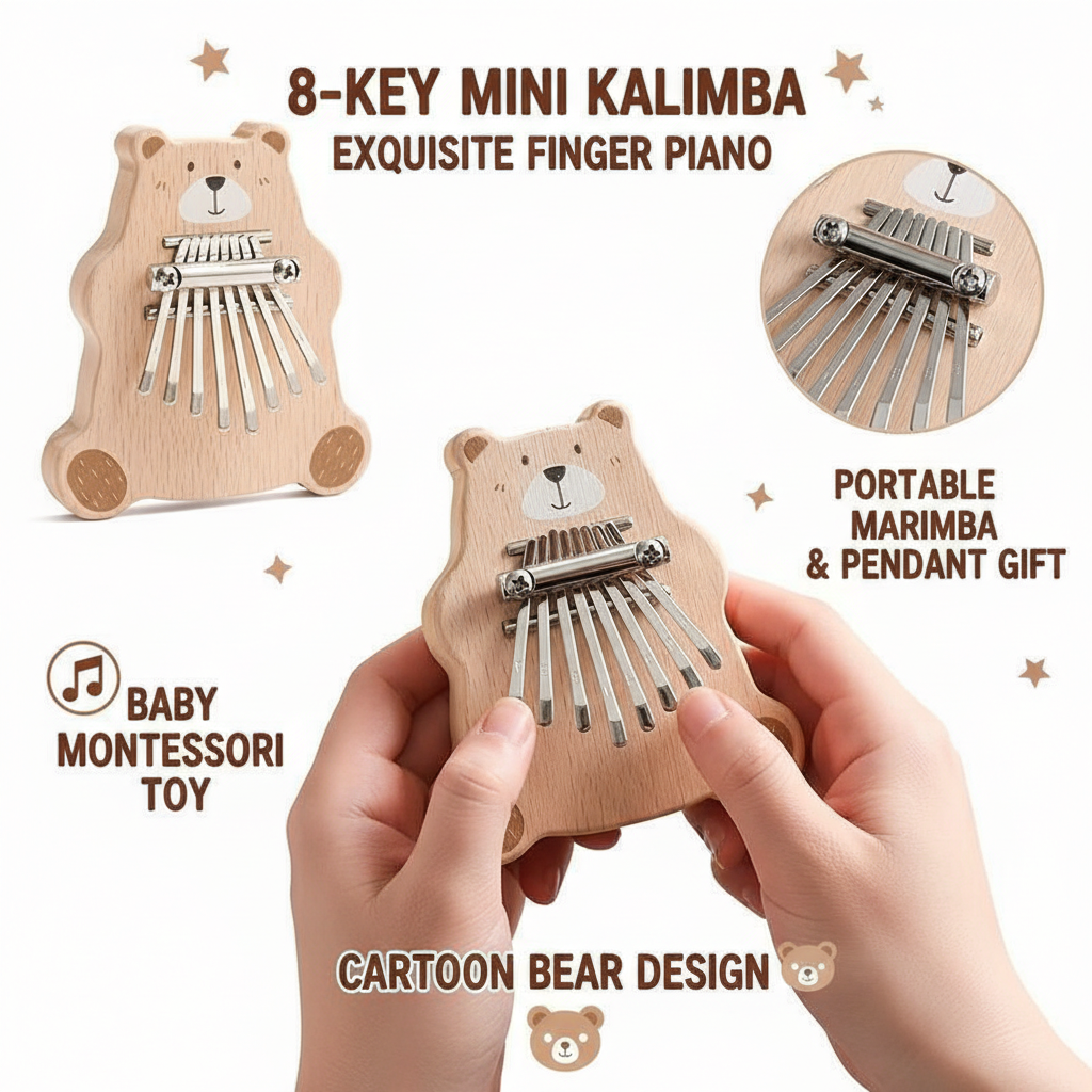 8 Key Mini Kalimba Portable Th - Musical Instrument Piano recensie en prijs