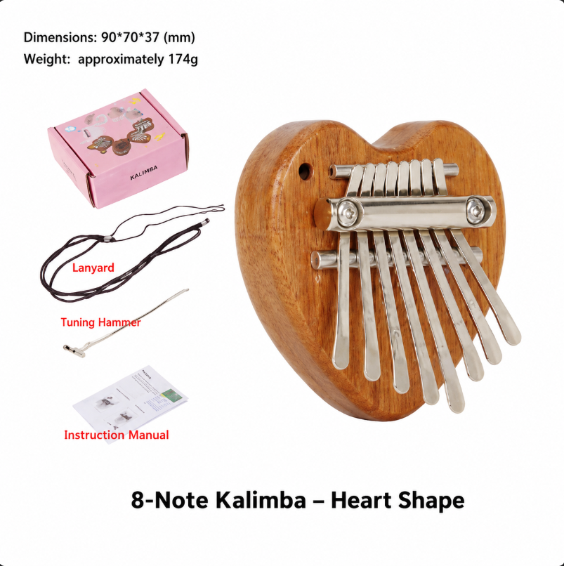 8 Keys Mini Kalimba Wooden Thu - Musical Instrument Piano recensie en prijs